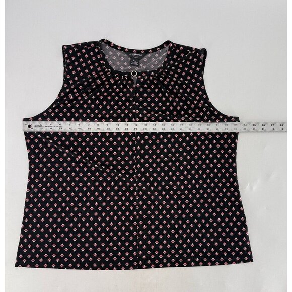 Liz Claiborne Liquid Knit Keyhole Front Blouse Petite XXL Boho Office Workwear - Picture 8 of 8